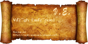 Végh Emánuel névjegykártya