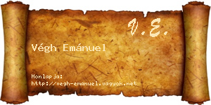 Végh Emánuel névjegykártya