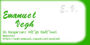 emanuel vegh business card